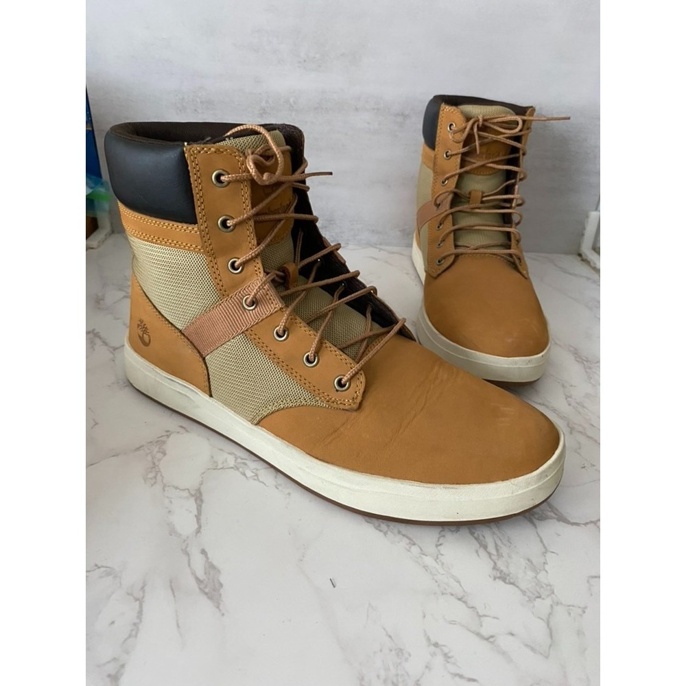 Timberland Men's Davis Square Chukka Boots Sz 12 Camel Lace Up Outdoors
